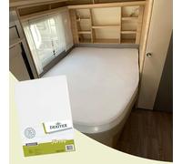 Dexitex - Lenzuola per Camper - Lenzuola Letto Francese - Coprimaterasso Camper - Materassi per Camper - Accessori per Camper - Oeko-TEX - 100% Cotone - Sinistra - Bianca