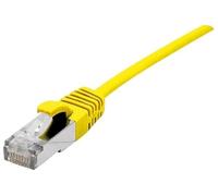 Dexlan Patchkabel Cat, 6A, S/FTP (PiMF), ultradünn, halogenfrei, mit Rastnasenschutz, Gelb, 0,3 m (858707) Marca
