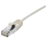 Dexlan Patchkabel Cat, 6A, S/FTP (PiMF), ultradünn, halogenfrei, mit Rastnasenschutz, Grau, 0,3 m (858700) Marca