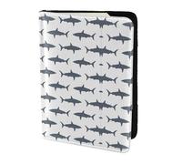 Dexnel 1 porta passaporto con stampa di pesci e squali, per viaggi, donne e uomini, graziosa custodia per passaporto da viaggio