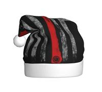 Dexnel Ascia pompiere linea rossa stampa bandiera inverno caldo cappelli 1 pezzi regali unisex Natale adulto vacanza albero di Natale decorazione cappello di Babbo Natale