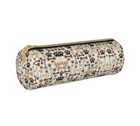 DEXNEL Astuccio per la scuola con impronte di cane e zampa, porta penne con cerniera, elegante e pratico, ideale come regalo per ragazzi e ragazze, bianco, Taglia unica, Organizer per borse