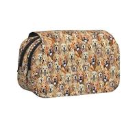 DEXNEL Astuccio per matite con stampa di cani Labrador Retriever, pratica scatola portaoggetti per penne o pennarelli ad acquerello, Nero , Taglia unica, Organizer per borse