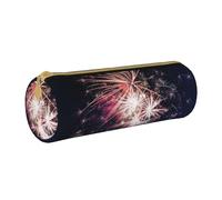 DEXNEL Astuccio per matite scolastico con stampa esplosiva di fuochi d'artificio, con cerniera, elegante e pratico, ideale come regalo per ragazzi e ragazze, bianco, Taglia unica, Organizer per borse