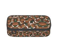 DEXNEL Astuccio per penne scolastiche portatile con cerniera, colore verde, ad alta capacità, robusto, multifunzionale per bambini, Nero , Taglia unica, Organizer per borse