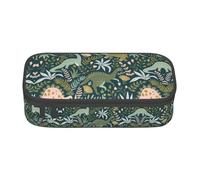 DEXNEL Astuccio portapenne portatile con cerniera, con dinosauro, ad alta capacità, multifunzione, per bambini, Nero , Taglia unica, Organizer per borse