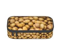 DEXNEL Astuccio portapenne portatile con cerniera, con patate da giardino, ad alta capacità, multifunzione, per bambini, Nero , Taglia unica, Organizer per borse