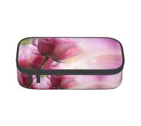 Dexnel Astuccio portapenne semplice astuccio per cancelleria con 4 scomparti organizer da ufficio, paesaggio alpino cielo vivido stampa sopra, Rosa, Taglia unica, Organizer per borse