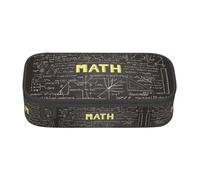 DEXNEL Astuccio portatile per la scuola di matematica, con cerniera, ad alta capacità, robusto, multifunzionale, per bambini, Nero , Taglia unica, Organizer per borse
