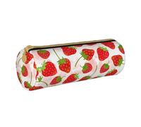 DEXNEL Astuccio scolastico con fragola, portapenne con cerniera, elegante e pratico, regalo per ragazzi e ragazze, bianco, Taglia unica, Organizer per borse