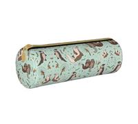 DEXNEL Astuccio scolastico con lontri, porta penne con cerniera, elegante e pratico, ideale come regalo per ragazzi e ragazze, bianco, Taglia unica, Organizer per borse