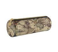 DEXNEL Astuccio scolastico con mappa antica del mondo, porta penne con cerniera, elegante e pratico astuccio per matite per ragazzi e ragazze, bianco, Taglia unica, Organizer per borse