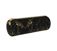 DEXNEL Astuccio scolastico con motivo marmo nero e oro, con cerniera, elegante e pratico, ideale come regalo per ragazzi e ragazze, bianco, Taglia unica, Organizer per borse