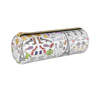 DEXNEL Astuccio scolastico con Tour Eiffel di Parigi, portapenne con cerniera, elegante e pratico astuccio per matite per ragazzi e ragazze, bianco, Taglia unica, Organizer per borse