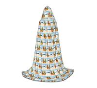 Dexnel Beach Due Ananas Mare Capo Con Cappuccio Per Adolescenti Gothic Fantasy Medievale Cosplay Costume Stage Teatro