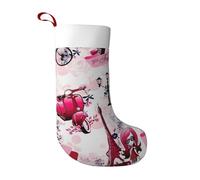 Dexnel Calze natalizie con Torre Eiffel di Parigi Francia, grandi calze natalizie in velluto, super morbide, con polsino in peluche bianco, decorazione per la casa e i regali per le vacanze