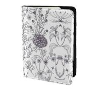 Dexnel Custodia per passaporto con stampa di erbe e piante erbacee fiorite, 1 pezzo, per viaggi, donne e uomini, graziosa custodia per passaporto da viaggio