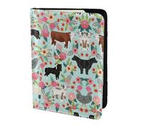 Dexnel Custodia per passaporto da viaggio con stampa di animali della fattoria, per donne e uomini, graziosa custodia per passaporto da viaggio