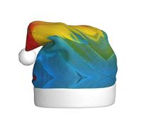 Dexnel Fantastica piuma di pappagallo stampa invernale calda berretti 1 pezzo unisex regali di Natale adulti vacanza albero di Natale decorazione cappello di Babbo Natale