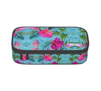 DEXNEL Hello Hawaii, astuccio portatile per la scuola, con cerniera, ad alta capacità, robusto, multifunzionale, per bambini, Nero , Taglia unica, Organizer per borse