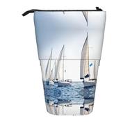 DEXNEL Ocean Sailing - Portamatite telescopico con supporto, astuccio pop-up per studenti, ragazze, ragazzi, Nero , Taglia unica, Organizer per borse