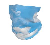 Dexnel Sciarpa scaldacollo blu cielo bianco nuvola,Passamontagna multifunzionale elastico ghetta maschera facciale,Protezione dal vento