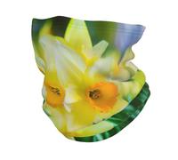 Dexnel Sciarpa scaldacollo con fiore di narciso,Passamontagna multifunzionale elastico ghetta maschera facciale,Protezione dal vento