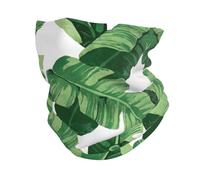 Dexnel Sciarpa scaldacollo con foglie di palma verdi,Passamontagna elastico multifunzionale maschera facciale,Protezione dal vento