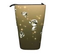DEXNEL Shining Diamond - Portamatite telescopico con supporto, astuccio pop-up per studenti, ragazze, ragazzi, Nero , Taglia unica, Organizer per borse
