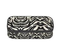 DEXNEL Zebra, astuccio portatile per la scuola, con cerniera, ad alta capacità, robusto, multifunzionale, per bambini, Nero , Taglia unica, Organizer per borse