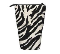 DEXNEL Zebra, grazioso portamatite telescopico con supporto, astuccio pop-up per studenti, ragazze, ragazzi, Nero , Taglia unica, Organizer per borse