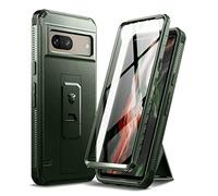 Dexnor Compatibile con custodia Google Pixel 7, [pellicola protettiva integrata e supporto per il calcio] Heavy Duty Military Grade Protezione Antiurto, Compatibile con Google Pixel 7 (Verde)