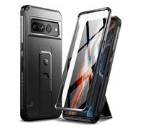 Dexnor Compatibile con custodia Google Pixel 7 Pro, [pellicola protettiva integrata e supporto per il calcio] Heavy Duty Military Grade Protezione Antiurto, Compatibile con Google Pixel 7 Pro (nero)
