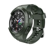 Dexnor Compatibile con Orologio Samsung 4 Classic (46MM), Custodia Protettiva di Grado Militare con Cinturino Regolabile iWatch in Silicone Morbido Resistente Agli Urti per Lo Sport - Verde