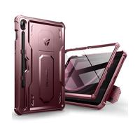 Dexnor Compatibile con Samsung Galaxy Tab S9 FE Cover [Protezione dello schermo integrata e supporto], Custodia protettiva antiurto durevole di grado militare case per Samsung Tab S9 FE - Rosso