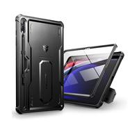 Dexnor Compatibile con Samsung Galaxy Tab S9 Plus Cover [Protezione dello schermo integrata e supporto], Custodia protettiva antiurto durevole di grado militare case per Tab S9 Plus - Nero