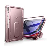 Dexnor Compatibile con Samsung Galaxy Tab S9 Ultra/S8 Ultra Cover [Protezione dello schermo integrata e supporto], Custodia protettiva antiurto durevole di grado militare Case - Polvere Peonia