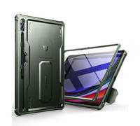 Dexnor Compatibile con Samsung Galaxy Tab S9 Ultra/S8 Ultra Cover [Protezione dello schermo integrata e supporto], Custodia protettiva antiurto durevole di grado militare Case - Verde Militare