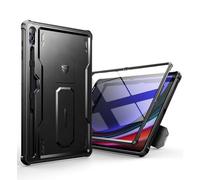 Dexnor per Samsung Galaxy Tab S8 Ultra/S9 Ultra Cover [Protezione dello schermo integrata e supporto], Custodia protettiva antiurto durevole di grado militare case per Samsung Tab S8/S9 Ultra - Nero