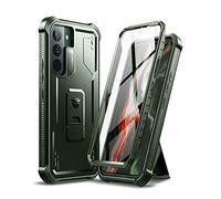 Dexnor Cover Compatibile con Samsung Galaxy S22 Custodia con protezione per lo Schermo integrata Resistente copertura protettiva per il corpo 360 con supporto - Verde
