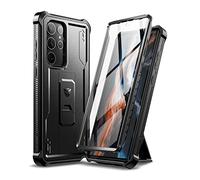 Dexnor Cover Compatibile con Samsung Galaxy S22 Ultra 5G Custodia con Proteggi Schermo Integrato Protezione Paraurti Antiurto per Tutto il Corpo di Grado Militare 360 con Supporto