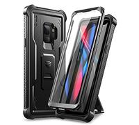 Dexnor Cover Compatibile con Samsung Galaxy S9 Custodia con protezione per lo Schermo integrata Resistente copertura protettiva per il corpo 360 con supporto - Nero