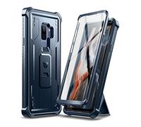 Dexnor Cover Compatibile con Samsung Galaxy S9 Plus Custodia con protezione per lo Schermo integrata Resistente copertura protettiva per il corpo 360 con supporto - blu
