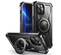 Dexnor Cover Magnetica per iPhone 13 Pro Max Cover Compatibile con MagSafe [Con pellicola protettiva a 360 ° e staffa],Heavy Duty Protezione Militare Grado Shockproof Cover protettiva - Nero