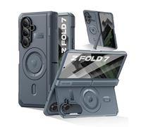 Dexnor Cover Magnetica per Samsung Galaxy Z Fold 7 con Doppio Kickstands & Protettore Dello Schermo Anteriore & Protezione Della Cerniera,Copertura Protettiva Robusta per Tutto il Corpo,Blu Marino