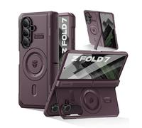 Dexnor Cover Magnetica per Samsung Galaxy Z Fold 7 con Doppio Kickstands & Protettore Dello Schermo Anteriore & Protezione Della Cerniera,Copertura Protettiva Robusta per Tutto il Corpo,Phantom Purple