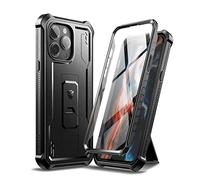 Dexnor Cover per Apple iPhone 14 Pro Max Custodia, [Protezione Schermo Integrata e Cavalletto] Resistente Protezione di Grado Militare Custodia Protettiva Antiurto per Apple iPhone 14 Pro Max - Nero