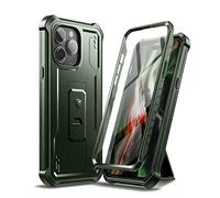 Dexnor Cover per Apple iPhone 14 Pro Max Custodia, [Protezione Schermo Integrata e Cavalletto] Resistente Protezione di Grado Militare Custodia Protettiva Antiurto per Apple iPhone 14 Pro Max - Verde