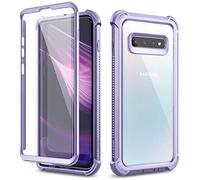 Dexnor Cover per Samsung Galaxy S10, Custodia del Telefono paraurti in Silicone a 360 Gradi, [Antiurto] [Leggero], Pannello Posteriore Trasparente, con Protezione per Lo Schermo - Viola