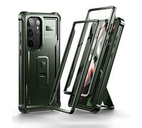 Dexnor Cover per tutto il corpo per Samsung Galaxy S23 Ultra【Doppia cornice frontale e supporto】, tecnologia ammortizzante, robusta custodia protettiva antiurto -Verde